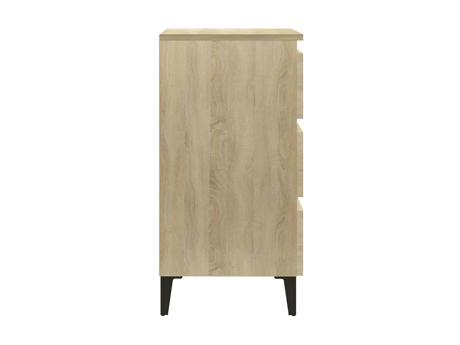 Table de chevet avec pieds en métal Chêne sonoma 40x35x69