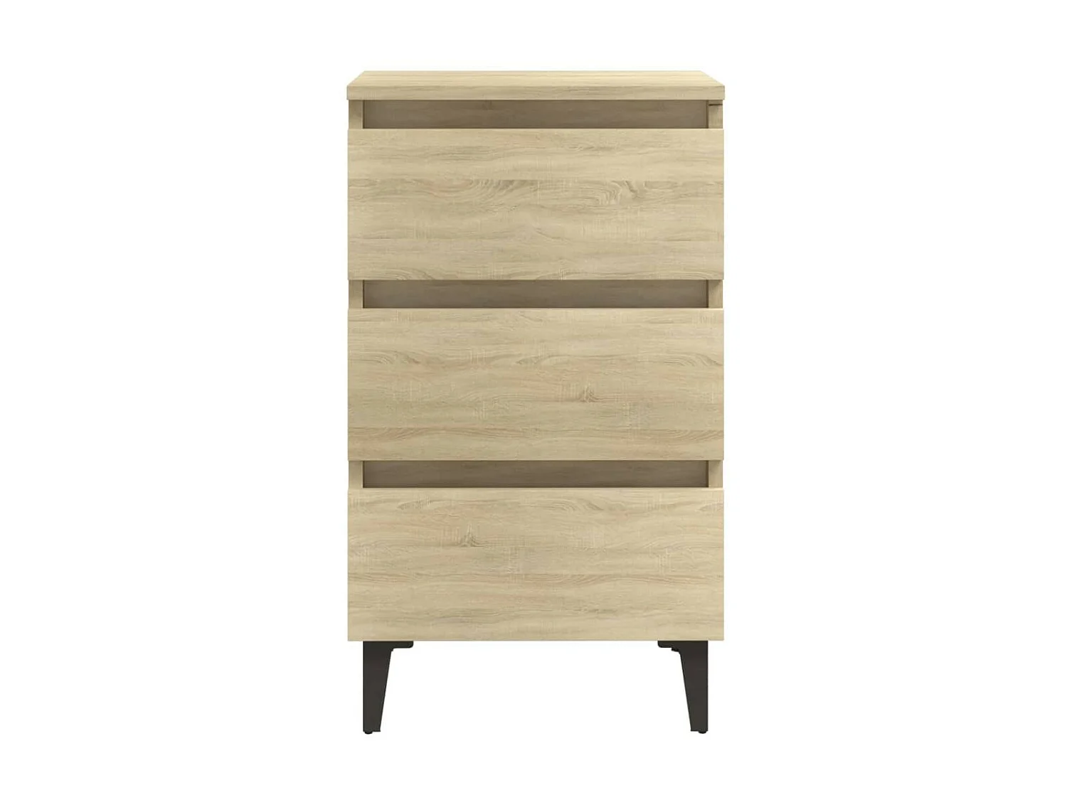 Table de chevet avec pieds en métal Chêne sonoma 40x35x69