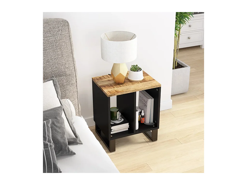 Table d'appoint 40x31x46 Bois de manguier et d'ingénierie