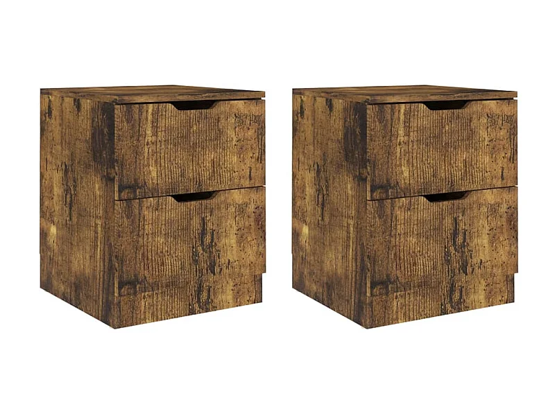 Tables de chevet 2 pcs Chêne fumé 40x40x50