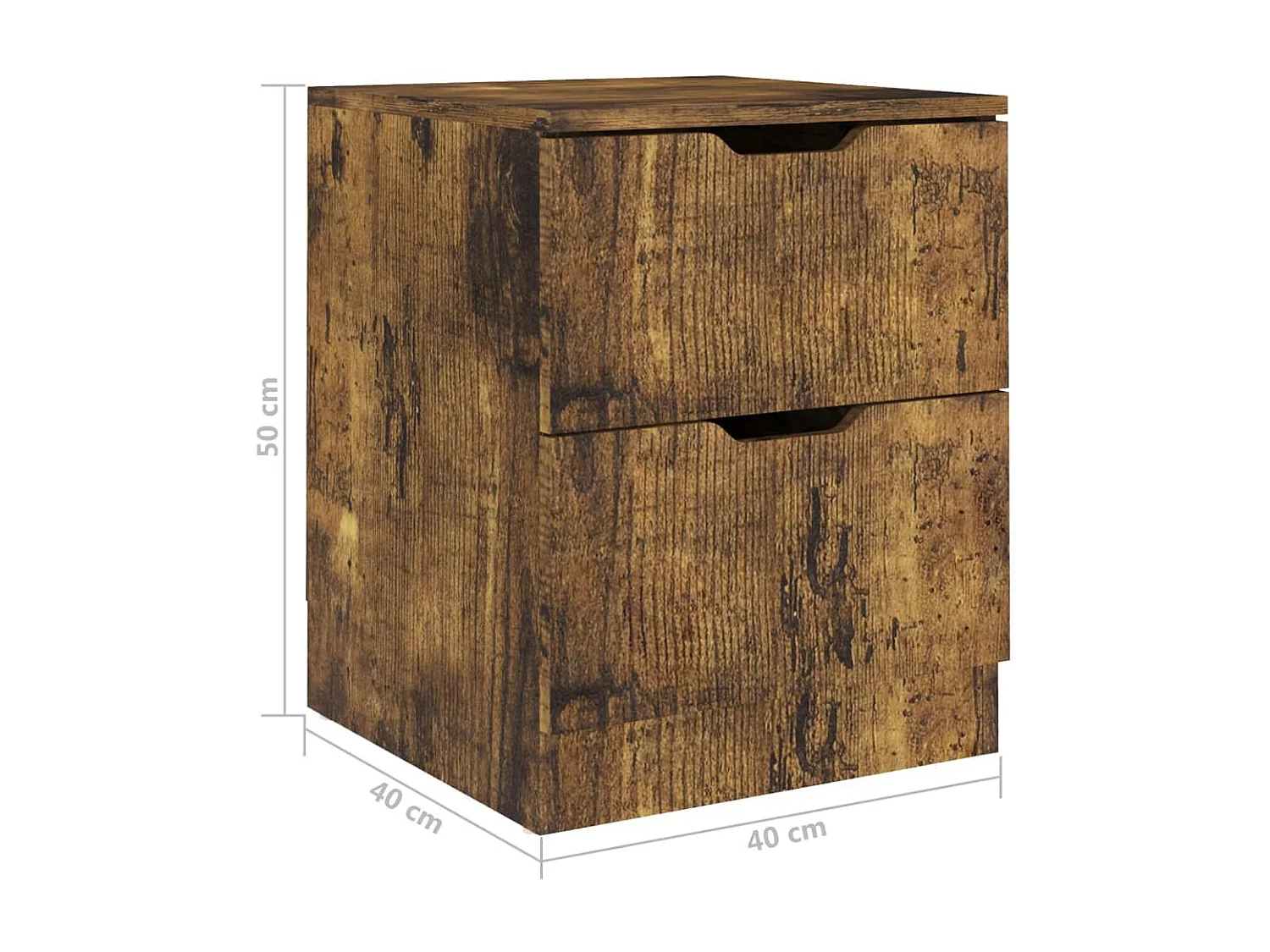 Tables de chevet 2 pcs Chêne fumé 40x40x50