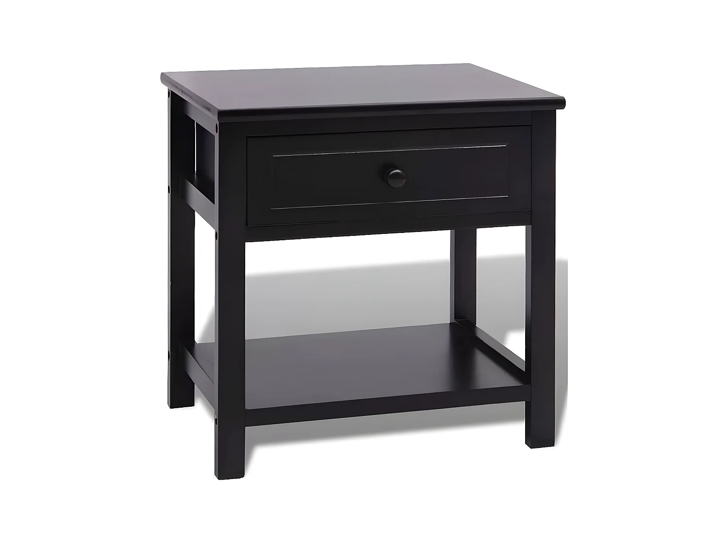 Nachtkastje hout zwart