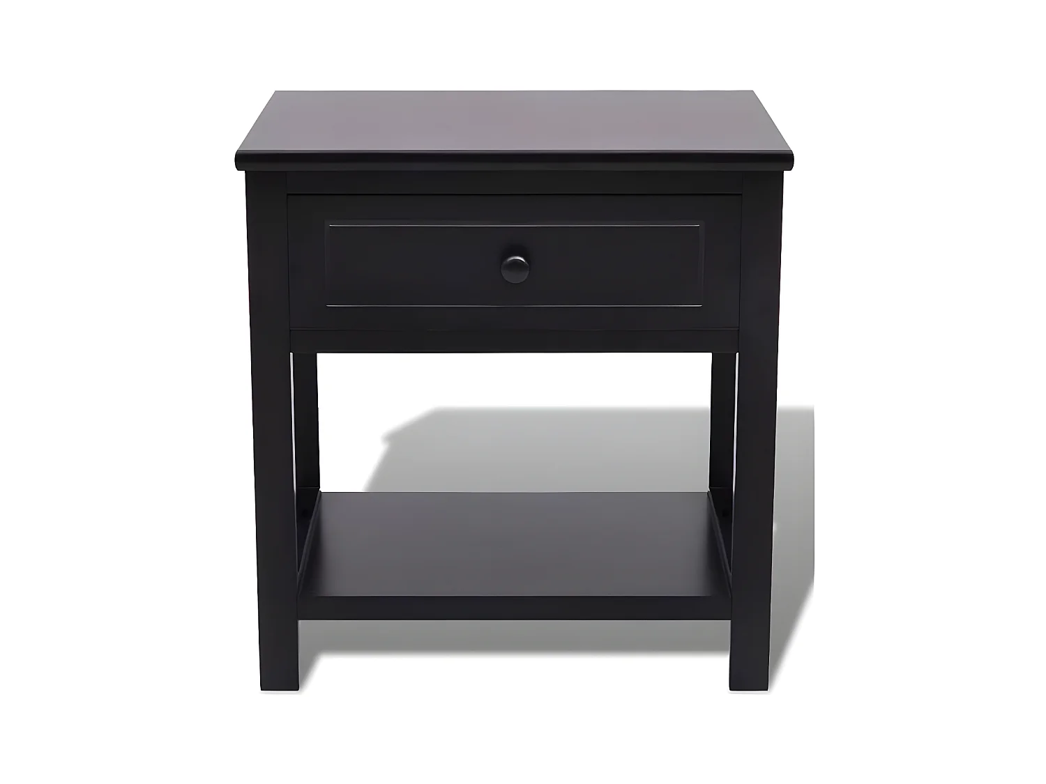 Nachtkastje hout zwart