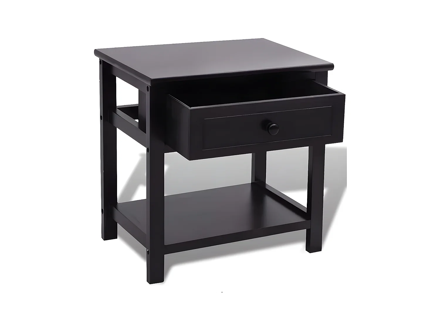 Nachtkastje hout zwart