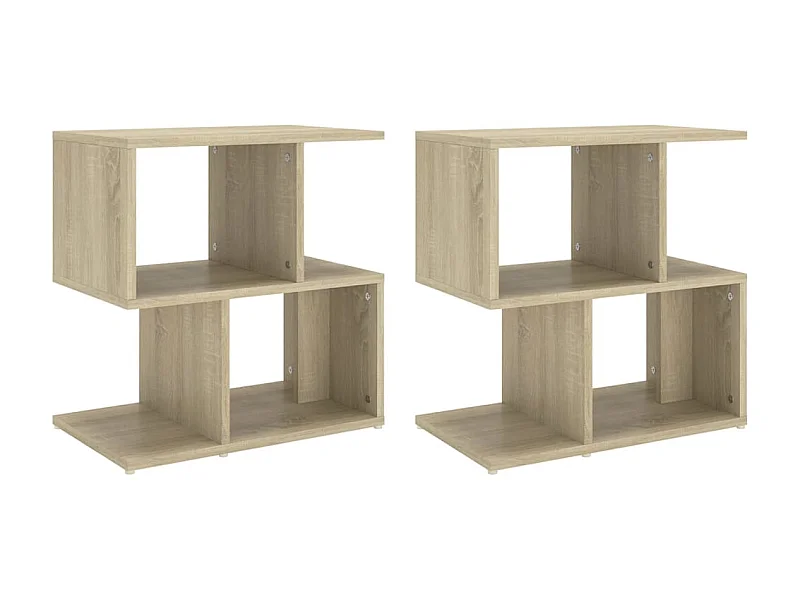 Tables de chevet 2 pcs Chêne sonoma 50x30x51,5