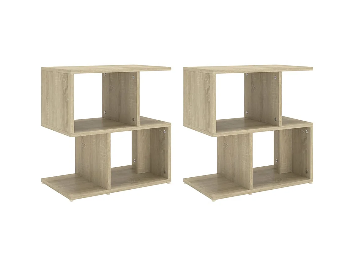 Tables de chevet 2 pcs Chêne sonoma 50x30x51,5