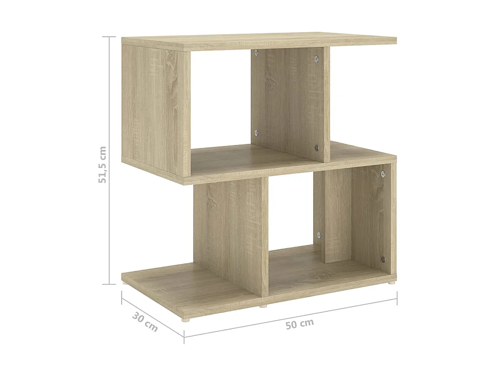 Nachtkastjes 2 st 50x30x51,5 cm spaanplaat sonoma eikenkleurig