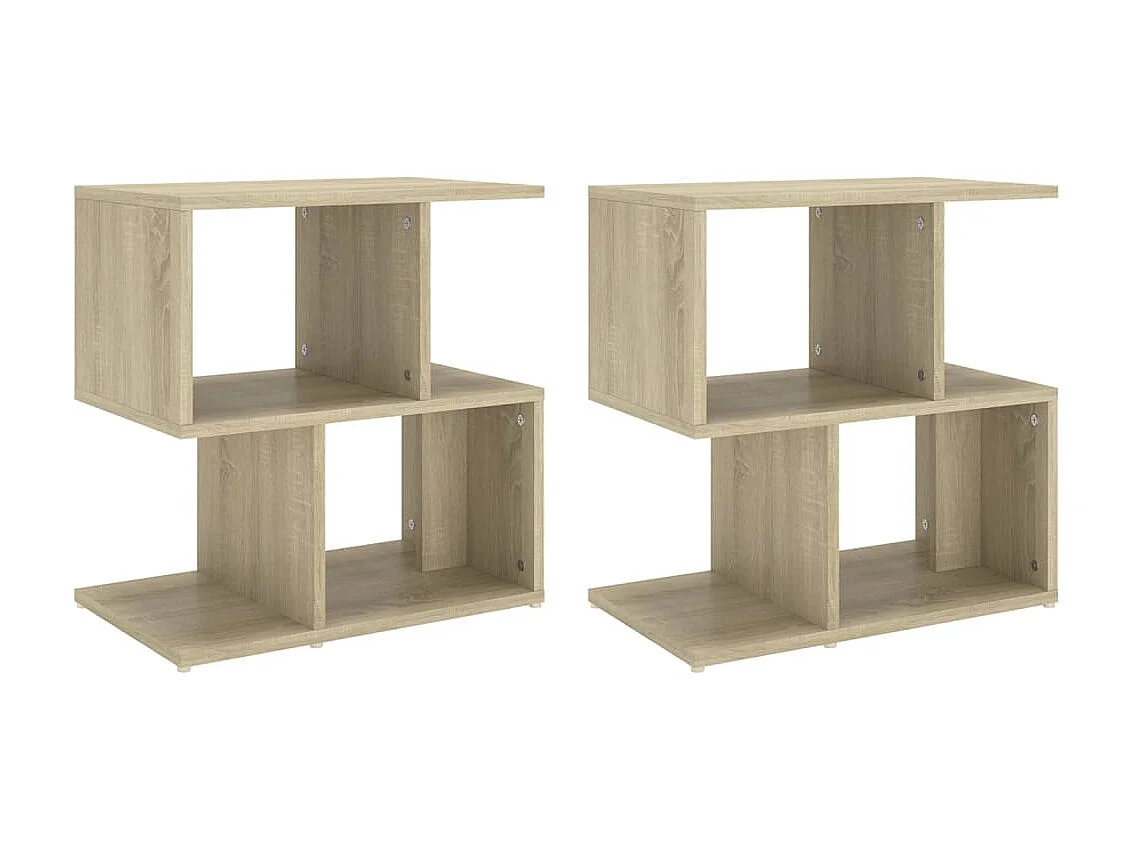 Tables de chevet 2 pcs Chêne sonoma 50x30x51,5