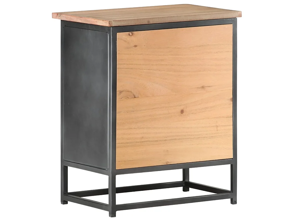 Table de chevet Gris 40x30x50 Bois d'acacia massif