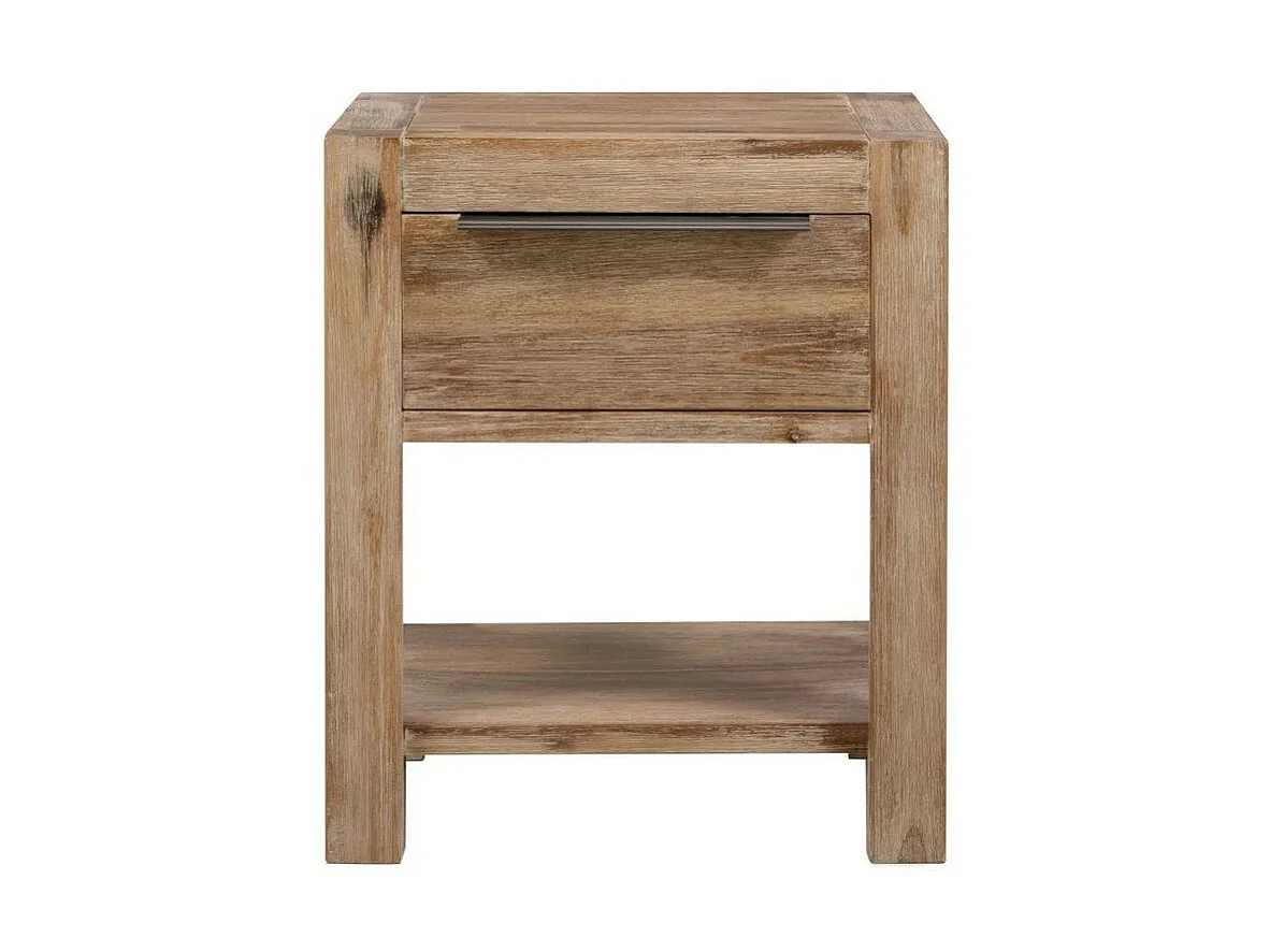 Nachtkastje met lade 40x30x48 cm massief acaciahout