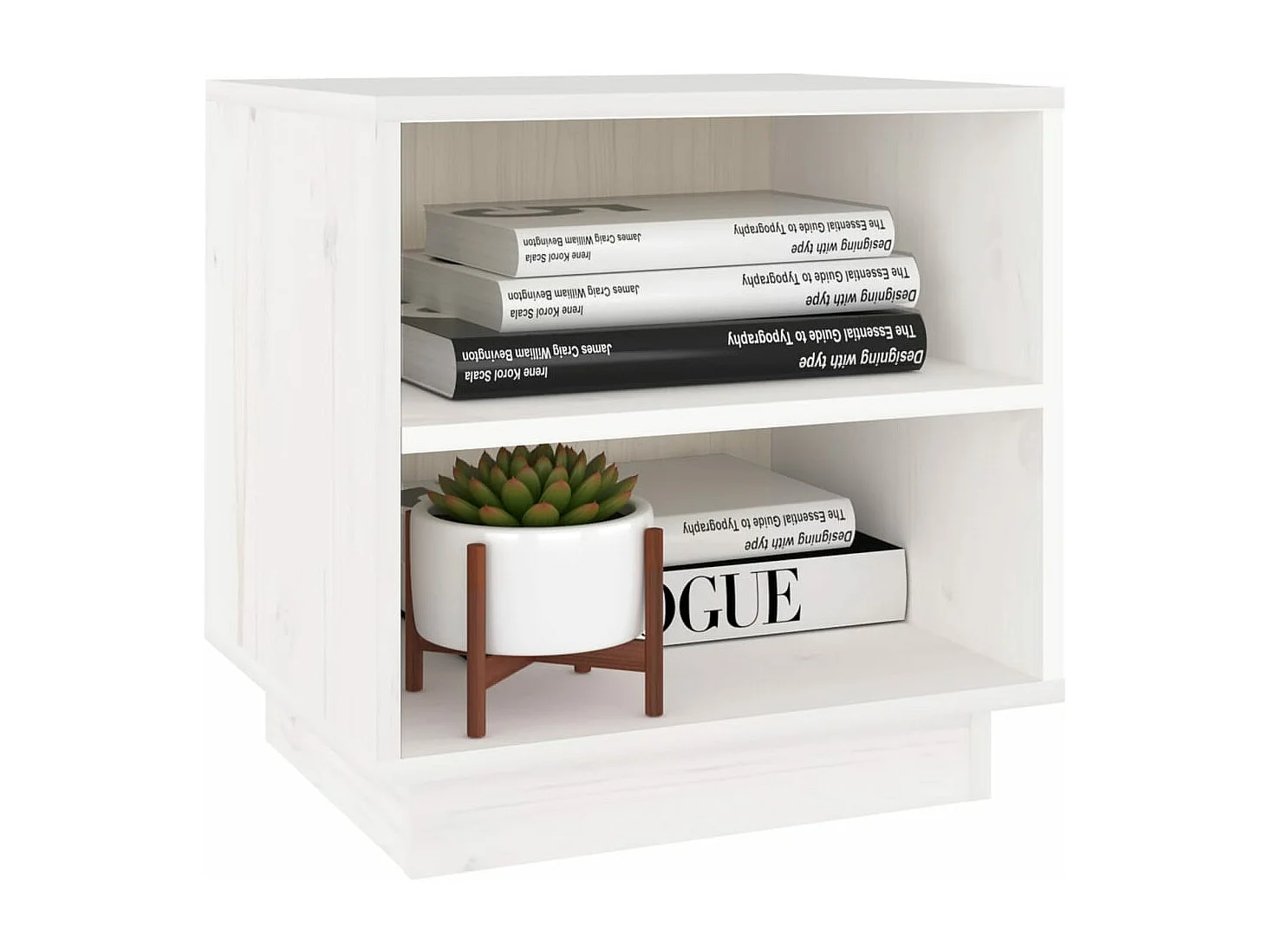 Tables de chevet 2 pcs Blanc 40x34x40 Bois de pin solide