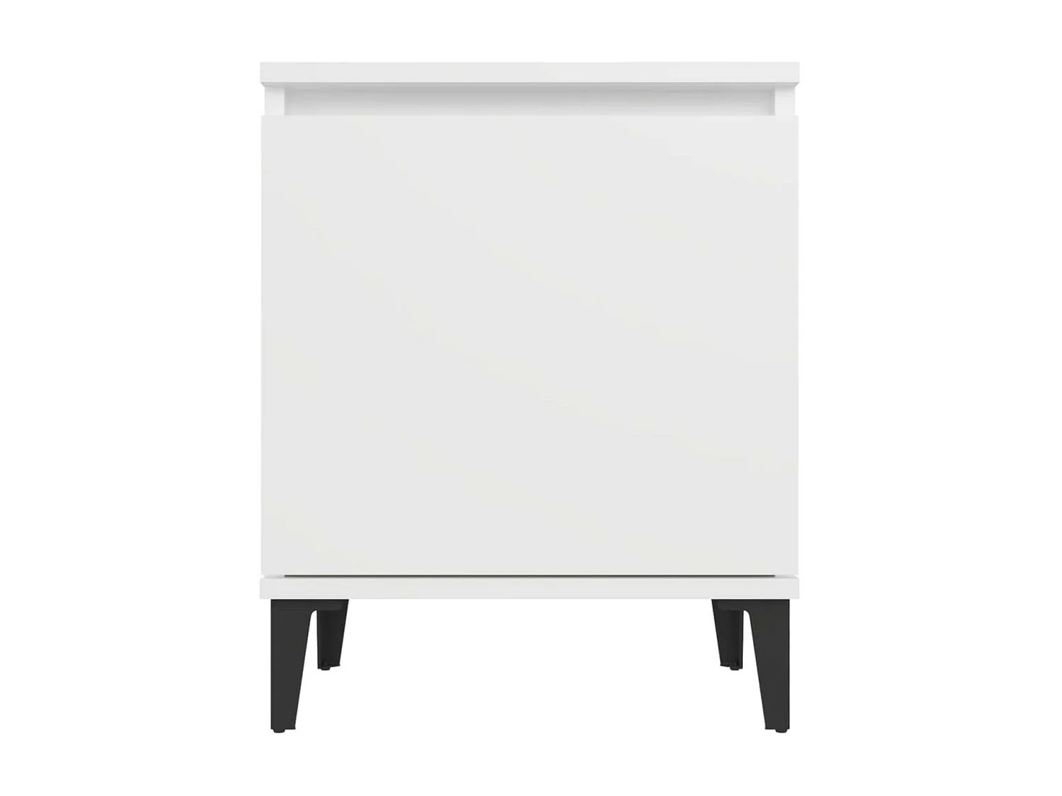Tables de chevet avec pieds en métal 2 pcs Blanc 40x30x50