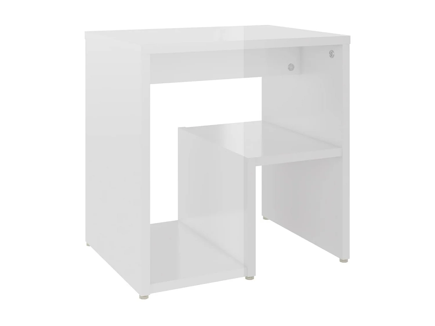 Tables de chevet 2 pcs Blanc brillant 40x30x40