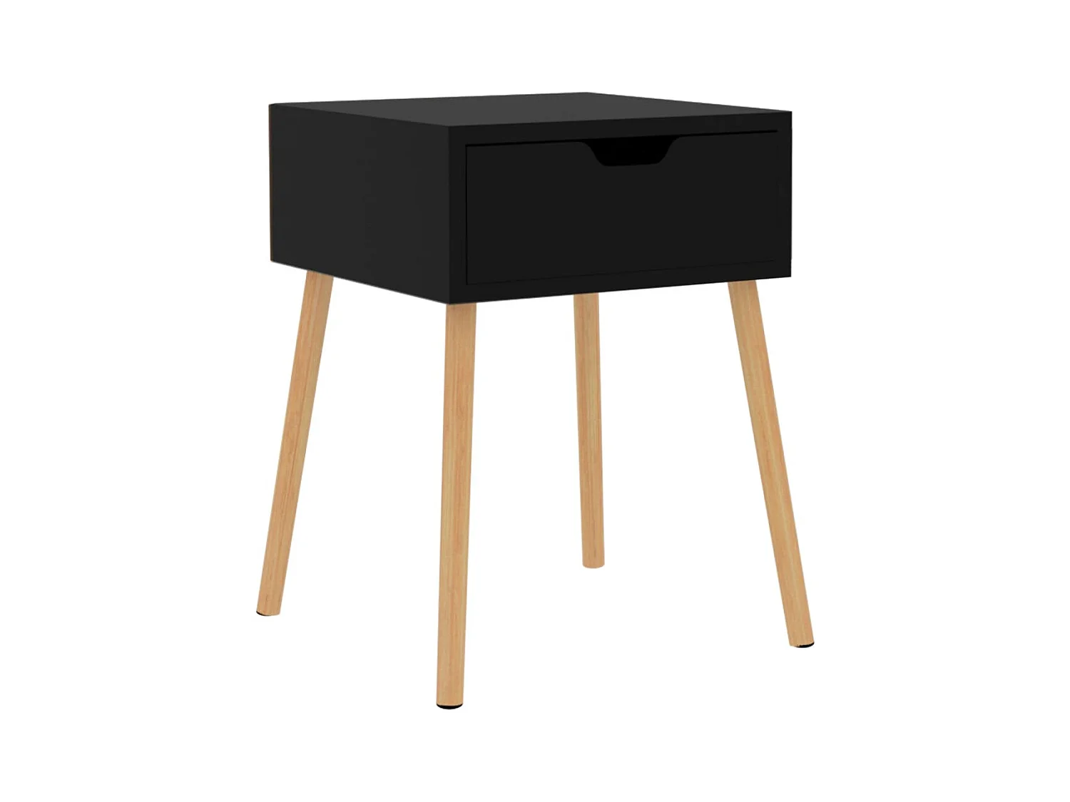 Table de chevet Noir brillant 40x40x56