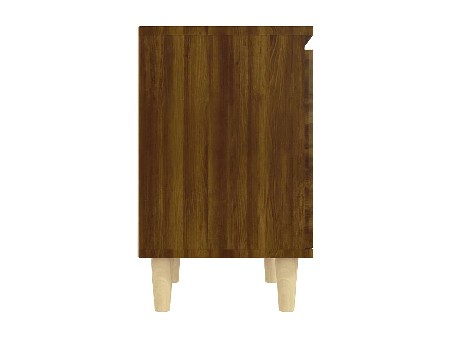 Table de chevet avec pieds en bois Chêne marron 40x30x50 2