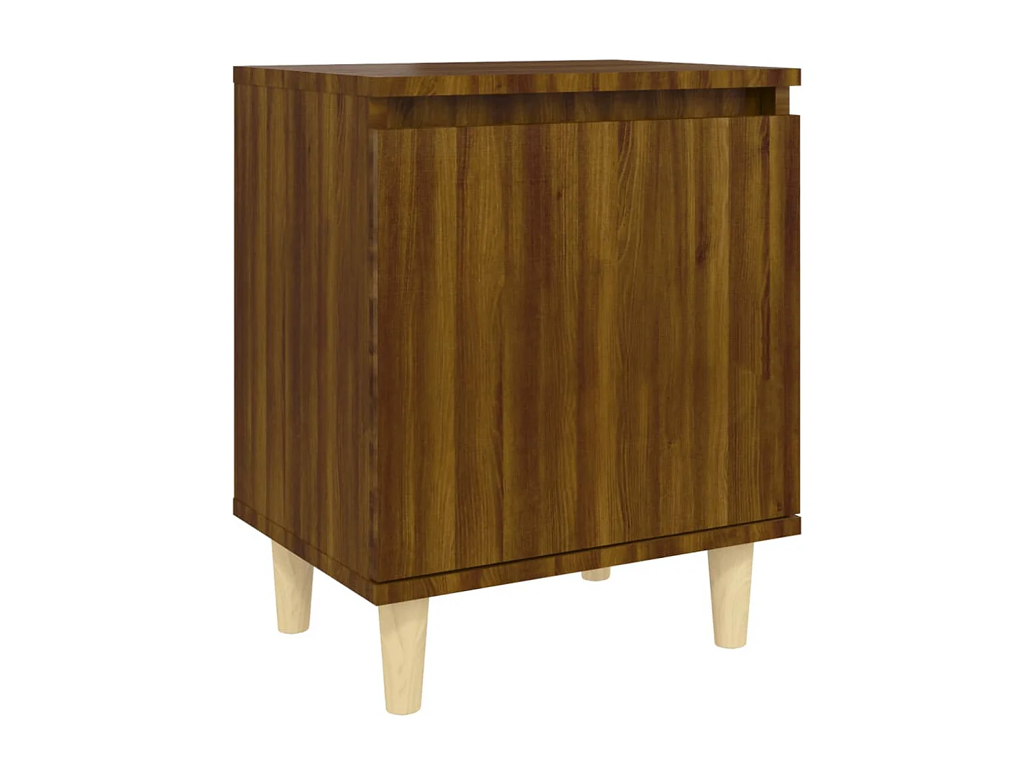 Table de chevet avec pieds en bois Chêne marron 40x30x50 2