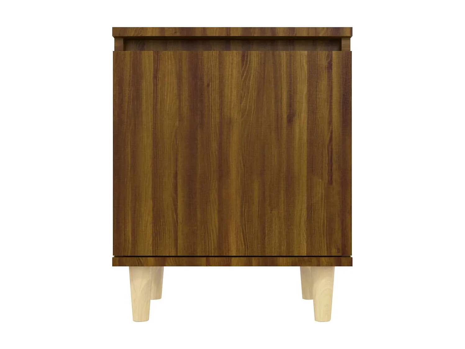 Table de chevet avec pieds en bois Chêne marron 40x30x50 2