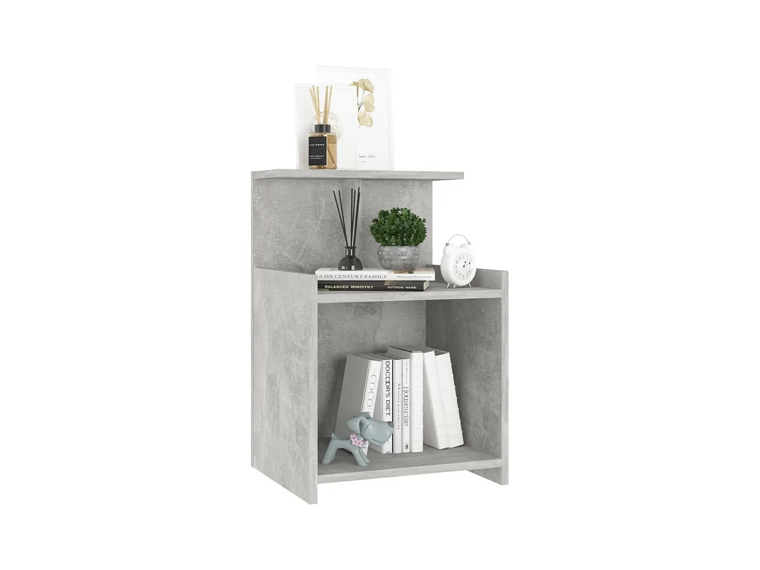 Table de chevet Gris béton 40x35x60