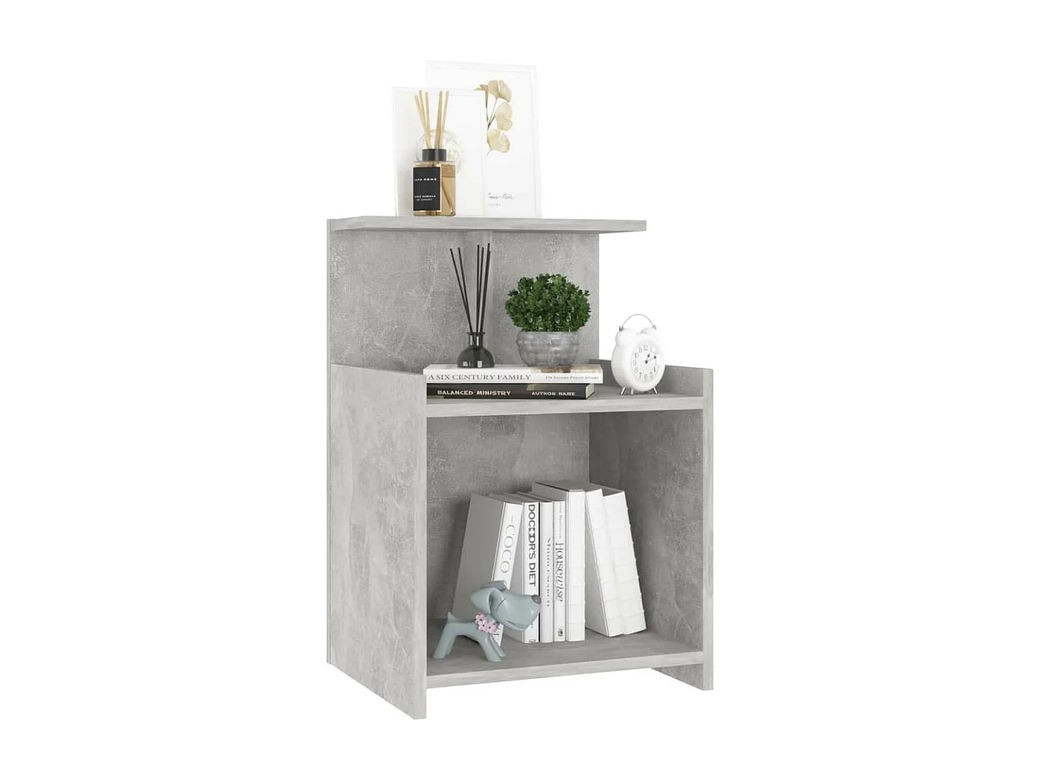 Table de chevet Gris béton 40x35x60