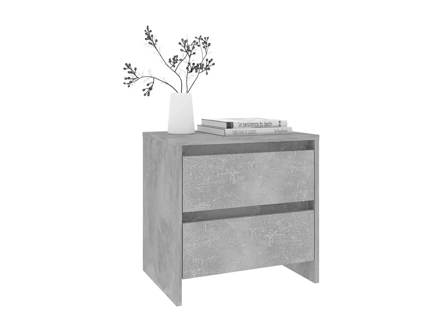 Table de chevet Gris béton 45x34,5x44,5