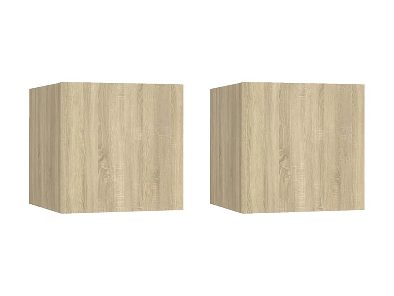 Tables de chevet suspendu 2 pcs Chêne sonoma 30,5x30x30