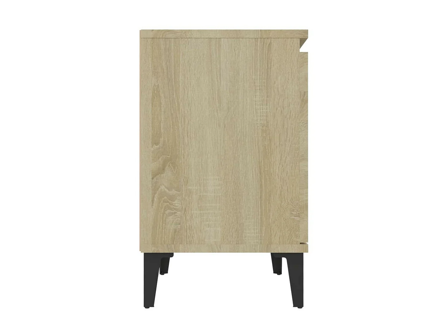 Table de chevet avec pieds en métal Chêne sonoma 40x30x50 2
