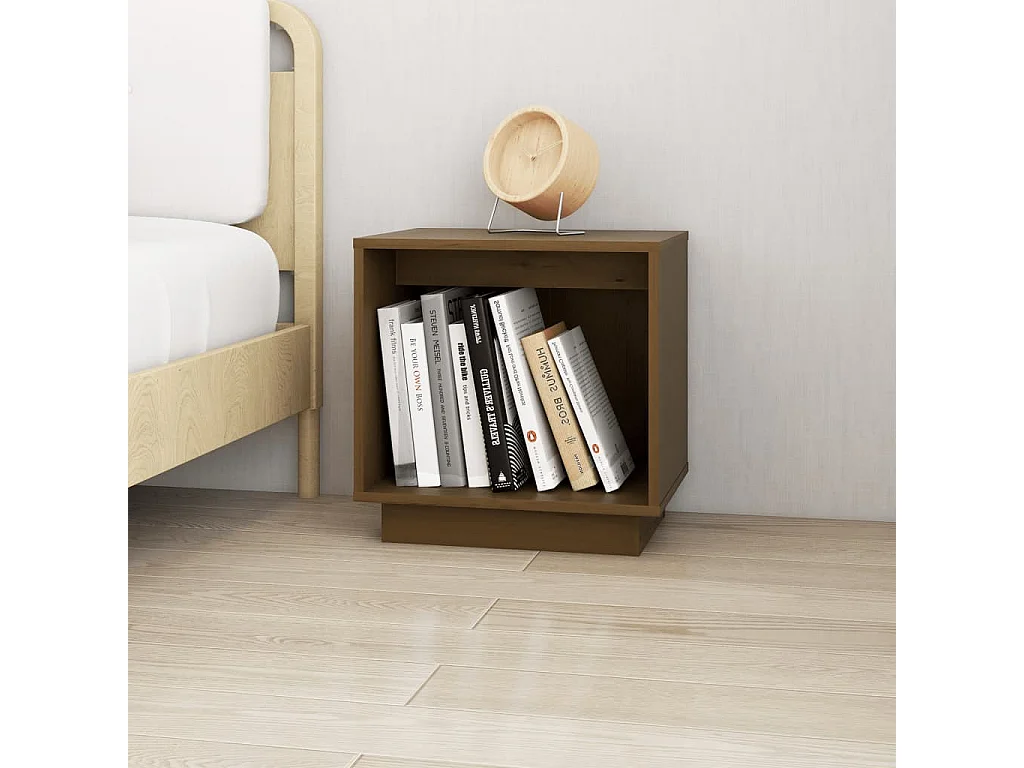 Tables de chevet 2pcs Marron miel 40x30x40 Bois de pin solide