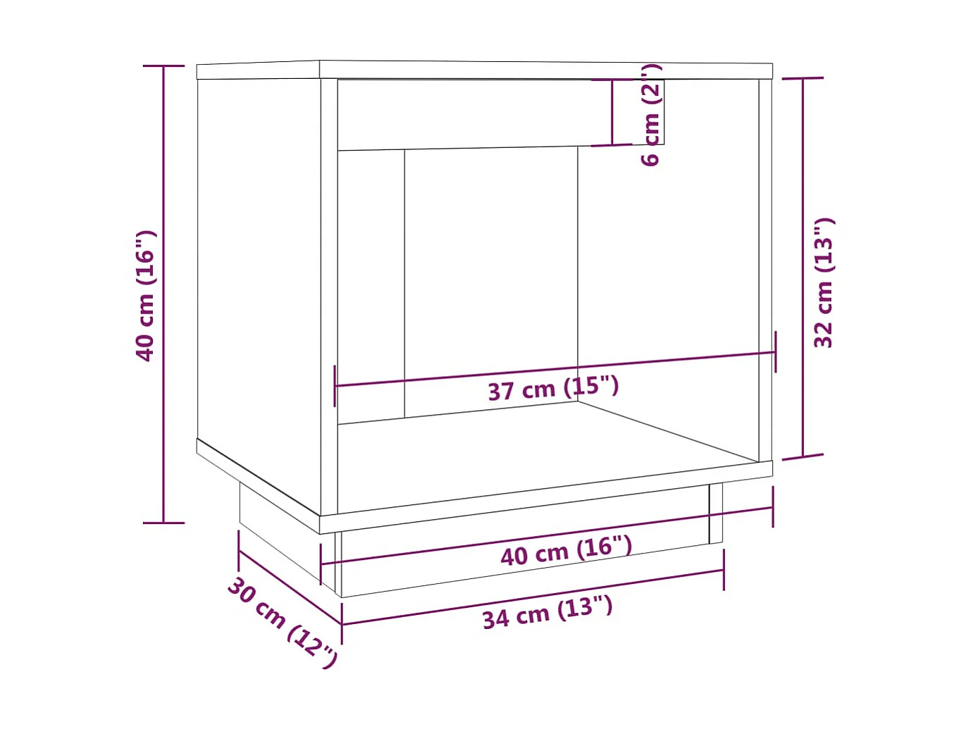 Tables de chevet 2pcs Marron miel 40x30x40 Bois de pin solide