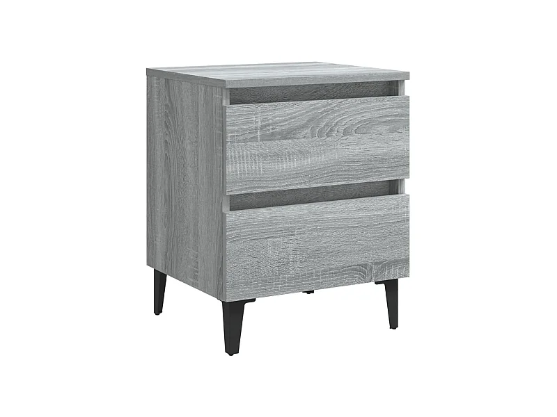 Table de chevet avec pieds en métal Sonoma gris 40x35x50