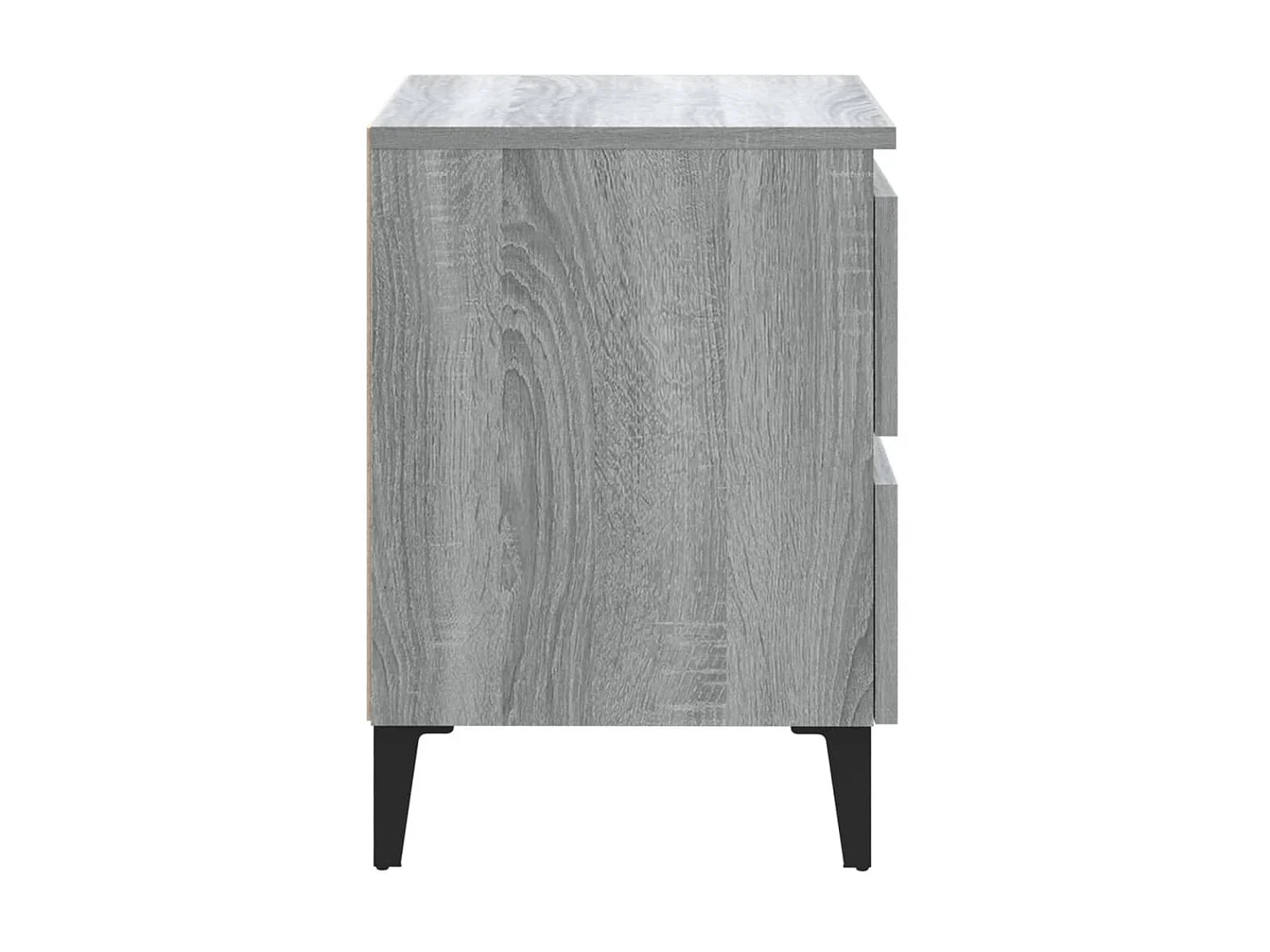 Table de chevet avec pieds en métal Sonoma gris 40x35x50