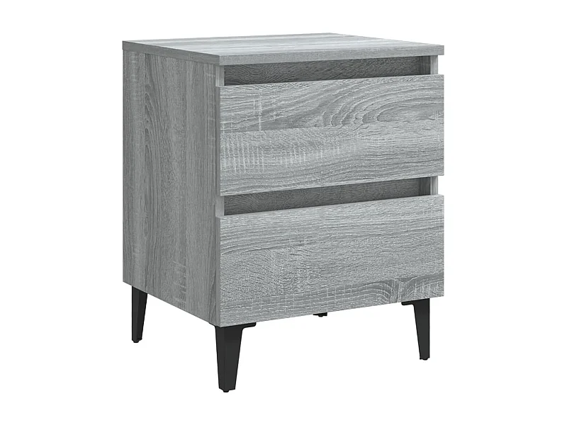 Table de chevet avec pieds en métal Sonoma gris 40x35x50