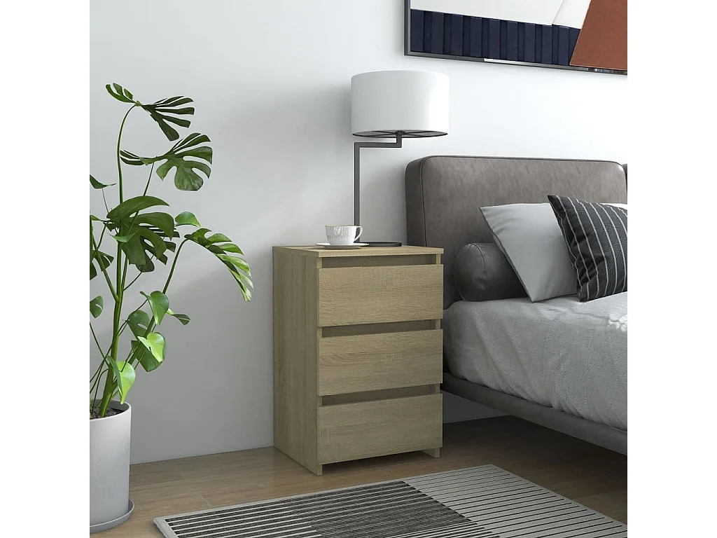 Table de chevet Chêne sonoma 40x35x62,5