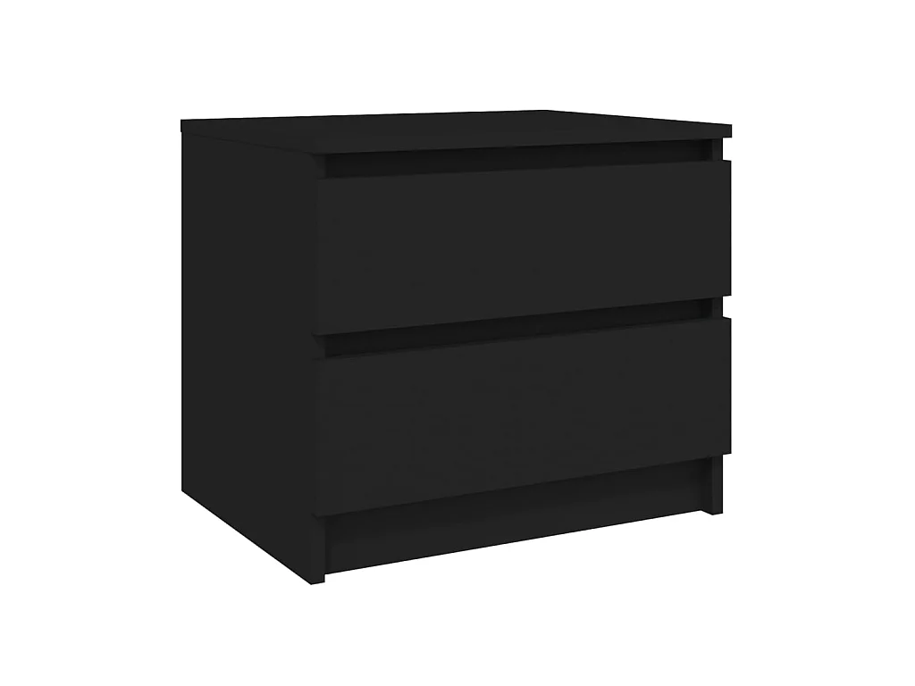 Nachtkastjes 2 st 50x39x43,5 cm spaanplaat zwart