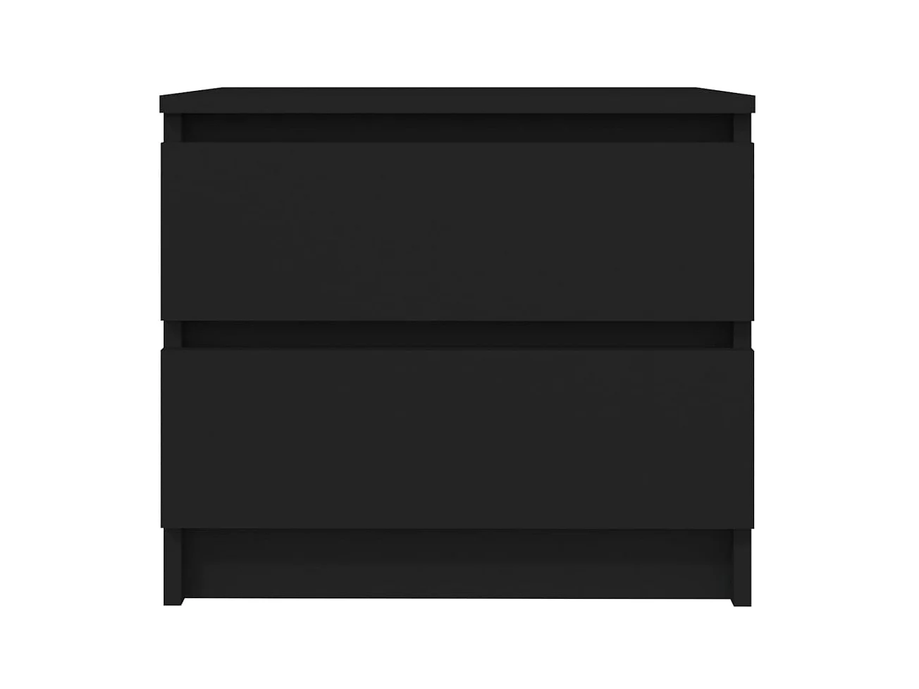 Nachtkastjes 2 st 50x39x43,5 cm spaanplaat zwart