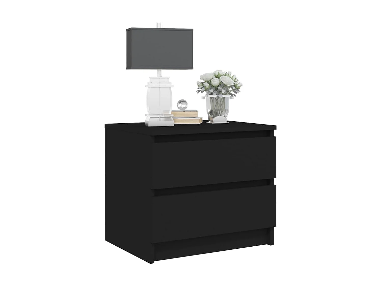 Tables de chevet 2 pcs Noir 50x39x43,5
