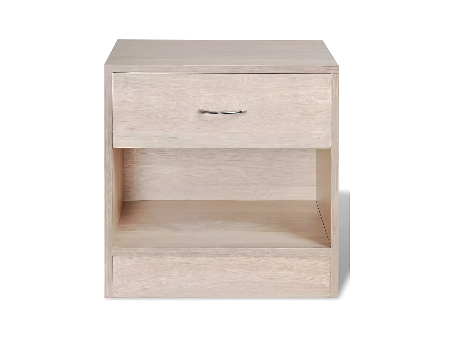 Mesitas de noche 2 unidades con un cajón y estante color roble Marrón