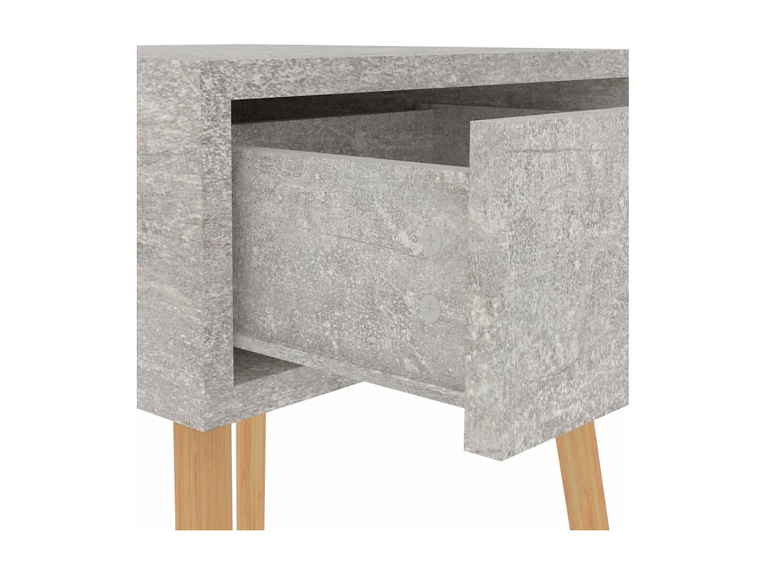 Tables de chevet 2 pcs Gris béton 40x40x56