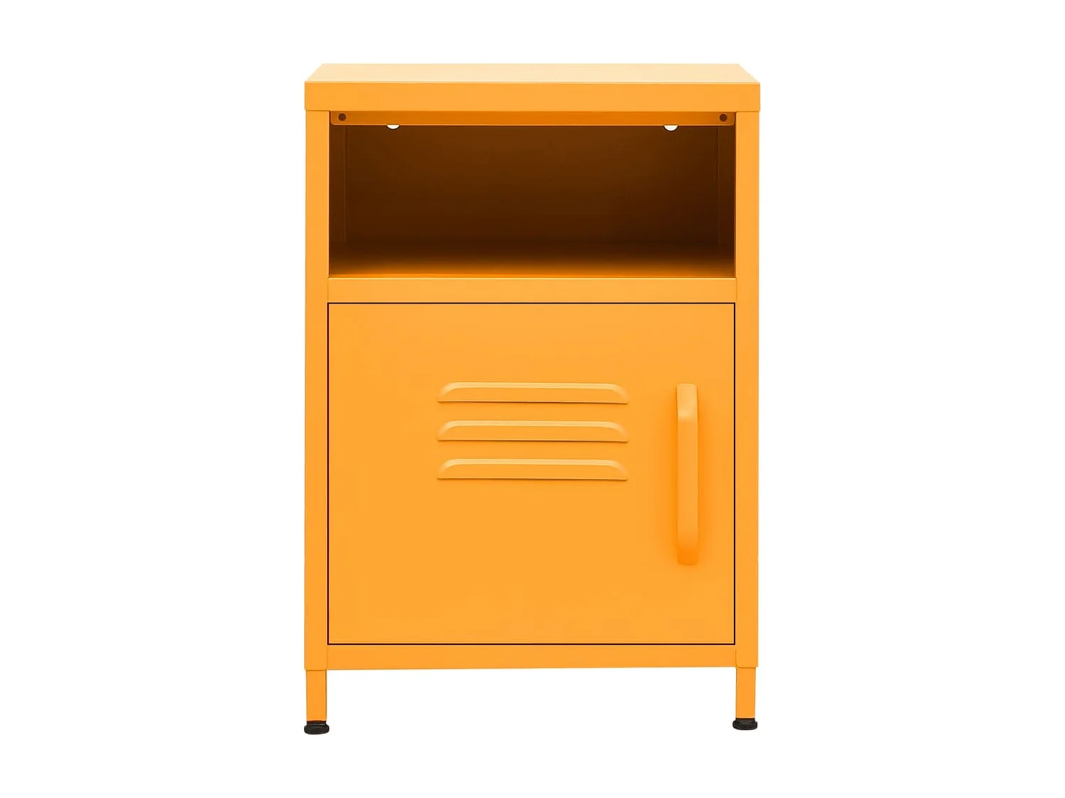 Tables de chevet 2 pcs Jaune moutarde 35x35x51 Acier