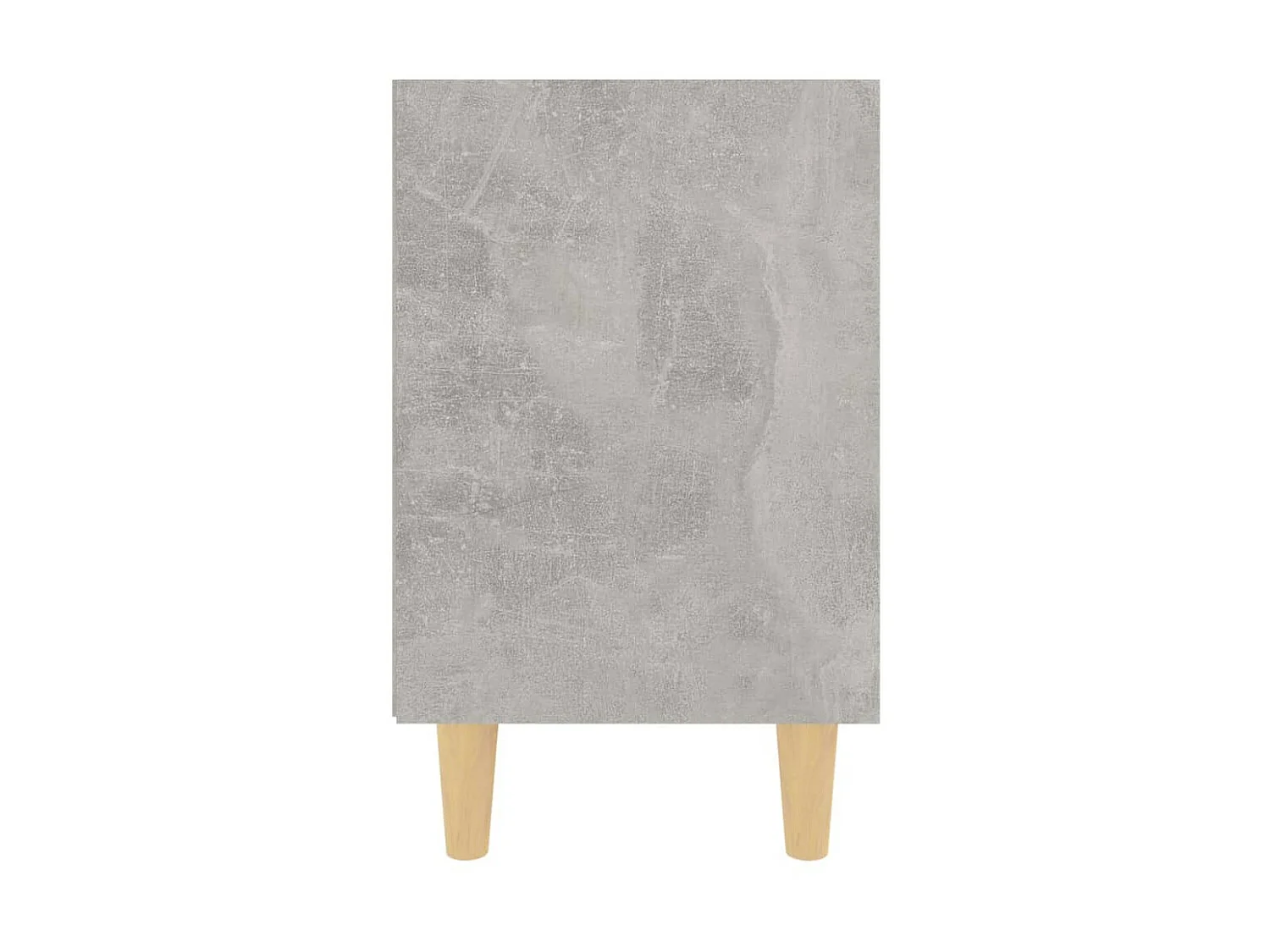 Table de chevet avec pieds en bois Gris béton 40x30x50 2