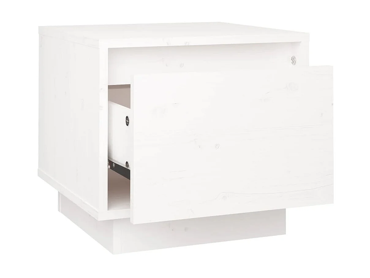 Tables de chevet 2 pcs Blanc 35x34x32 Bois de pin solide