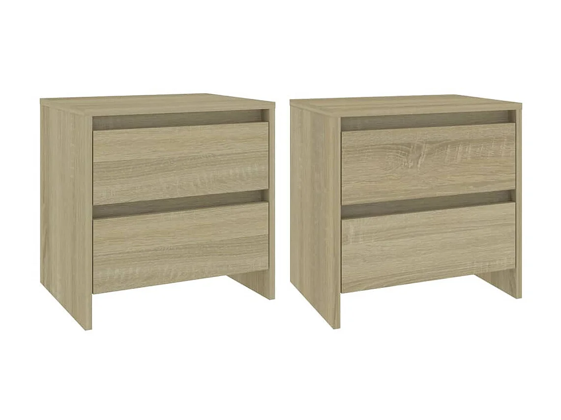 Tables de chevet 2 pcs Chêne sonoma 45x34,5x44,5
