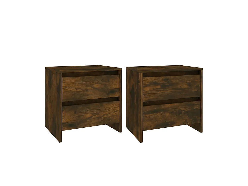 Tables de chevet 2 pcs Chêne fumé 45x34,5x44,5