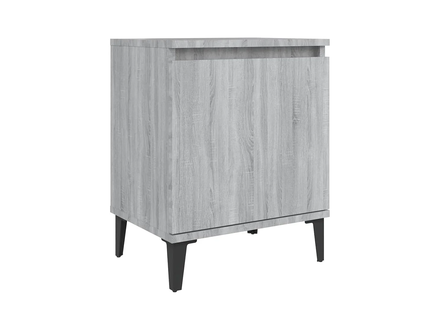 Tables de chevet pieds en métal 2 pcs Sonoma gris 40x30x50