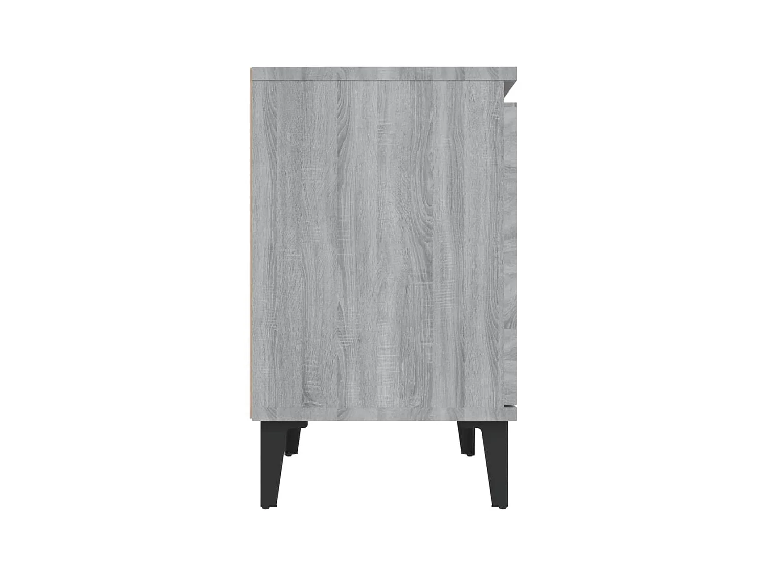 Tables de chevet pieds en métal 2 pcs Sonoma gris 40x30x50