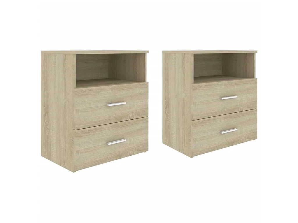 Tables de chevet 2 pcs Chêne sonoma 50x32x60