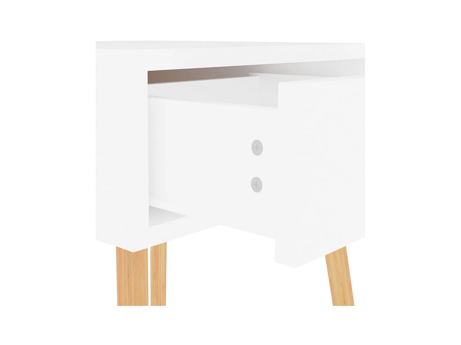 Nachtkastjes 2 st 40x40x56 cm bewerkt hout wit