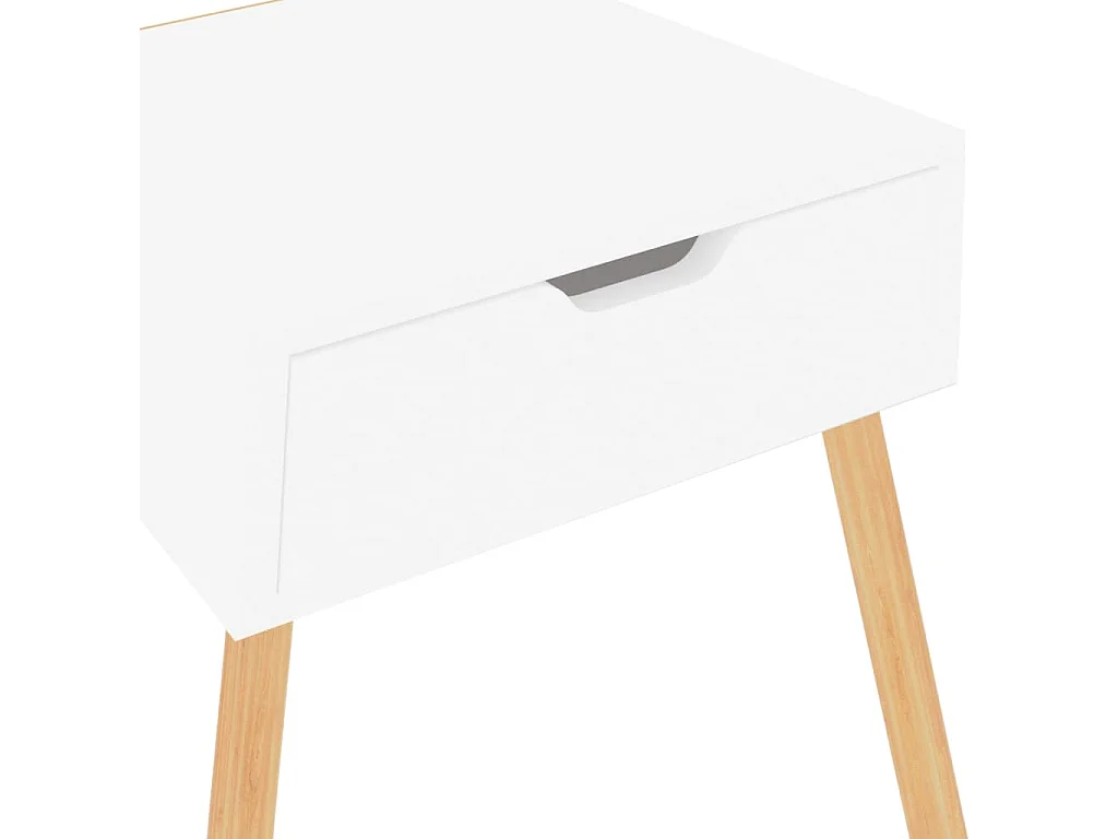 Tables de chevet 2 pcs Blanc 40x40x56