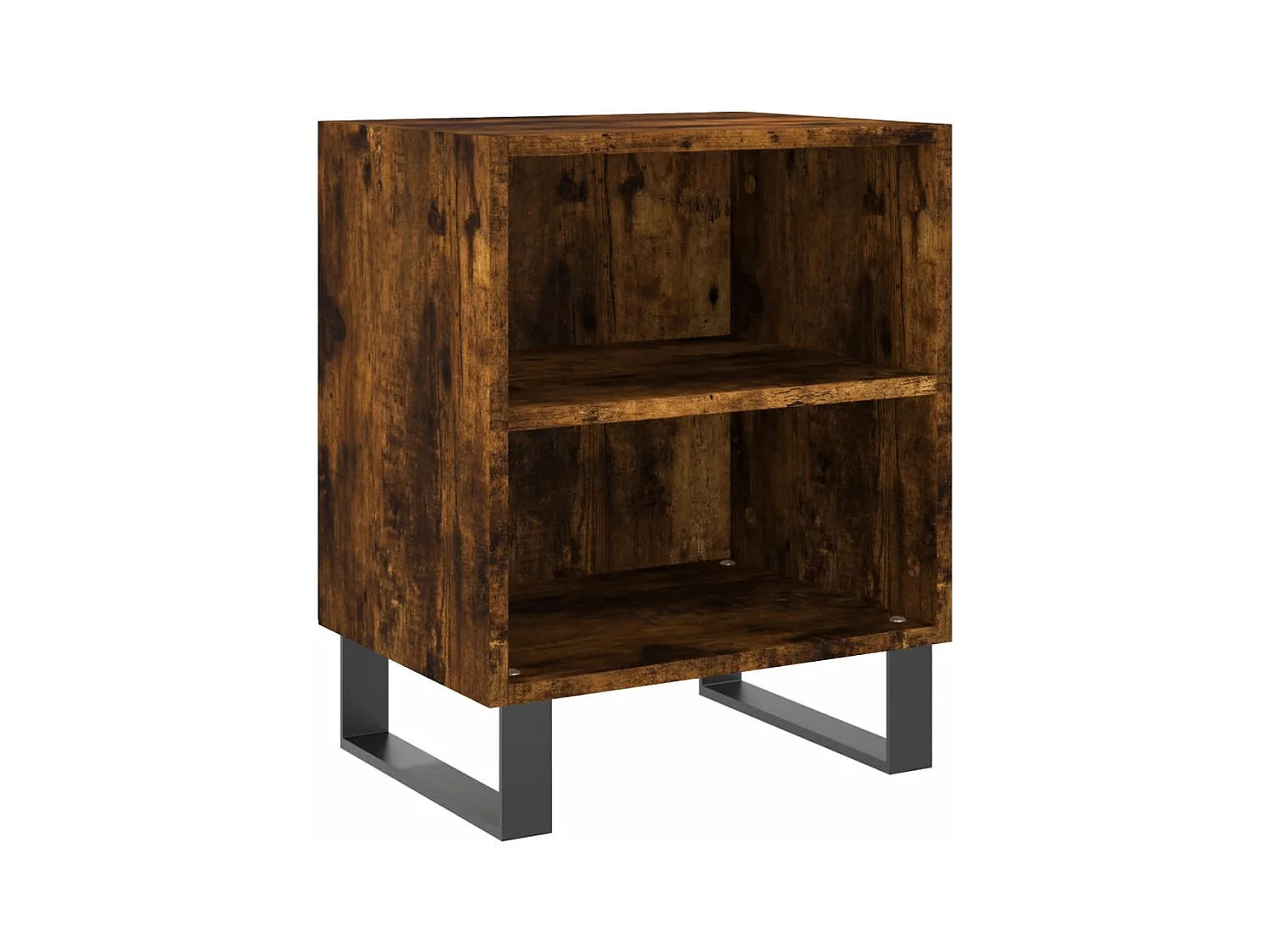 Table de chevet chêne fumé 40x30x50 bois d'ingénierie