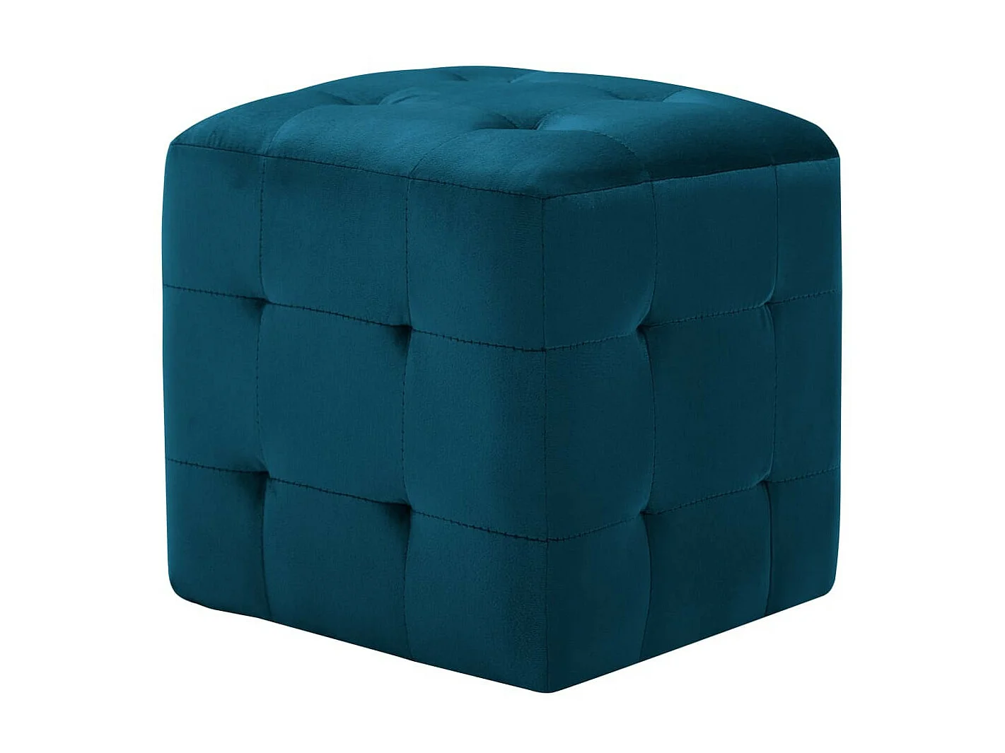 2 pcs Tables de chevet Bleu 30x30x30 Tissu velours