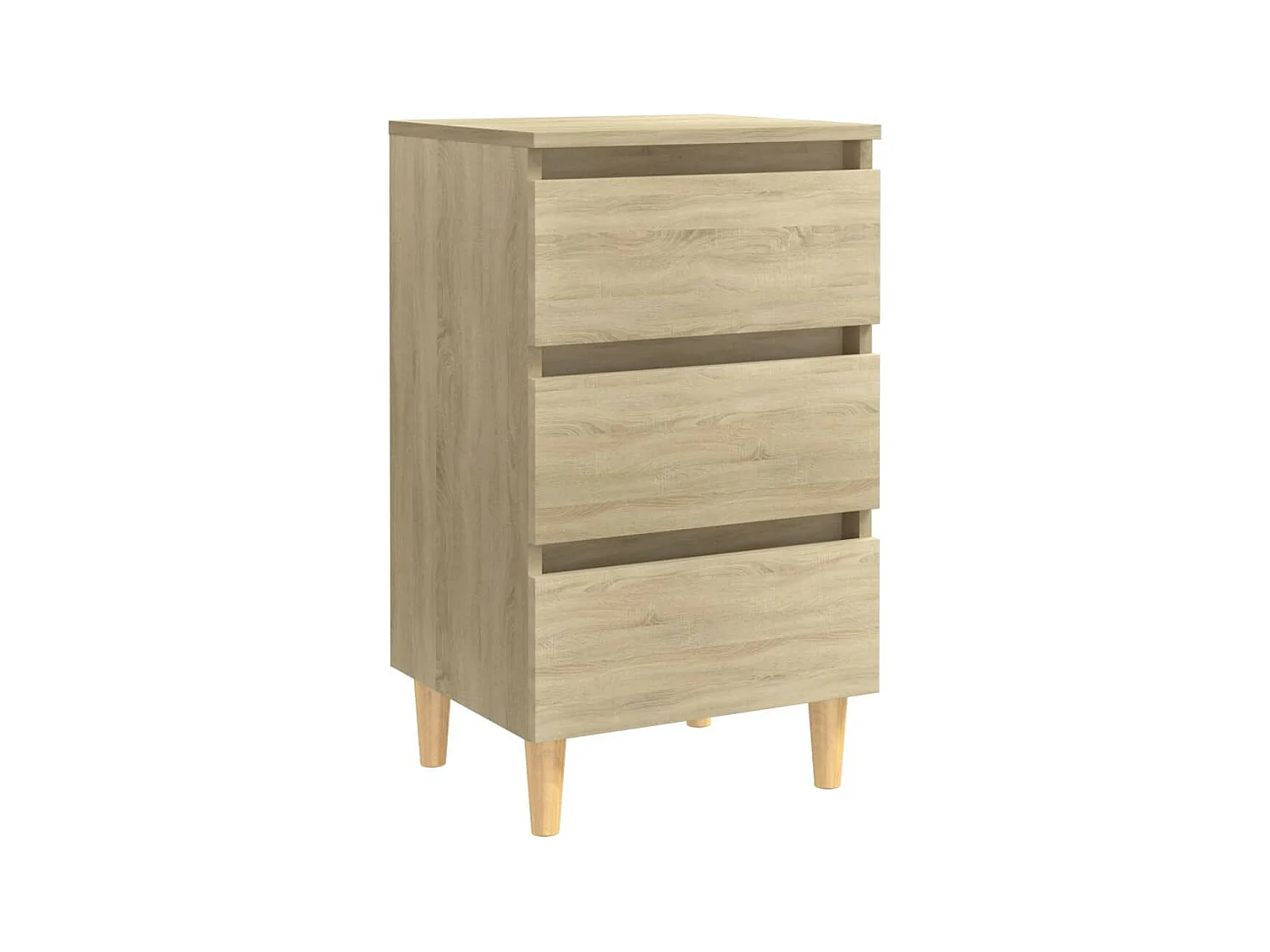 Table de chevet avec pieds en bois Chêne sonoma 40x35x69